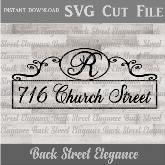 Download Monogram Mailbox Decal SVG Cut File Address Decal Cut File ...