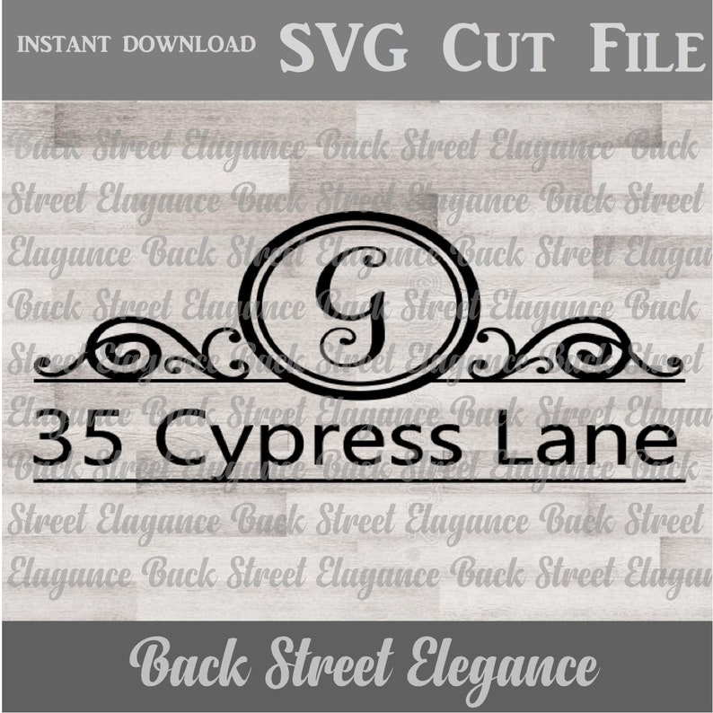 Download Monogram Mailbox Address Decal SVG Cut File SVG Cut File ...