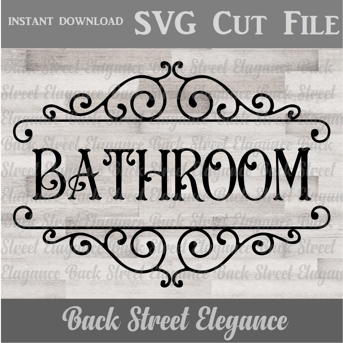 Vintage Bathroom SVG Bathroom Door SVG Cut File Etsy