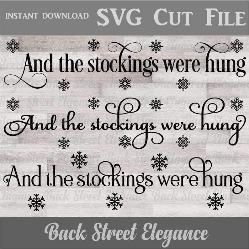 And the Stockings Were Hung SVG Cut File Three Designs - Etsy