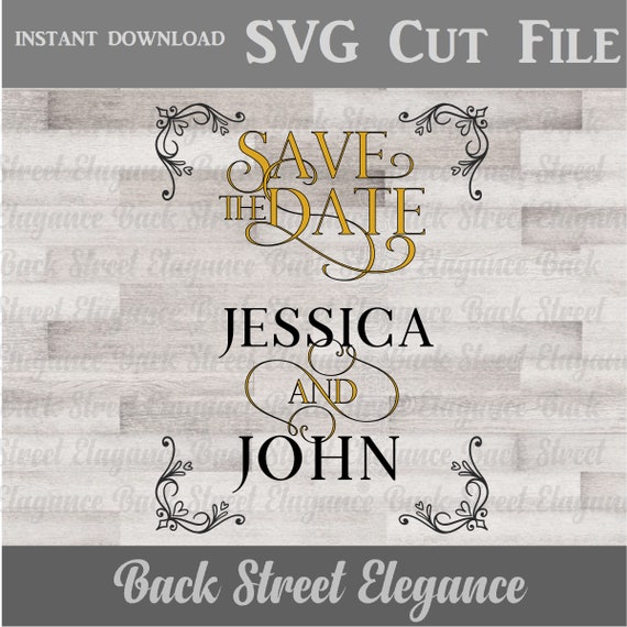 Save The Date Svg Cut File Wedding Diy Cricut Etsy