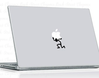 SVG Apple Mac Laptop Ipad decal -  Man Lifting Cut File