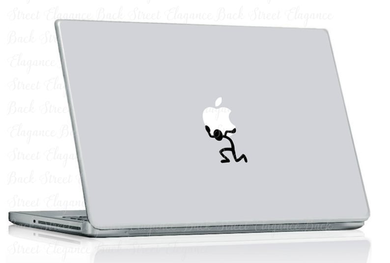 Download SVG Apple Mac Laptop Ipad decal Man Lifting Cut File | Etsy