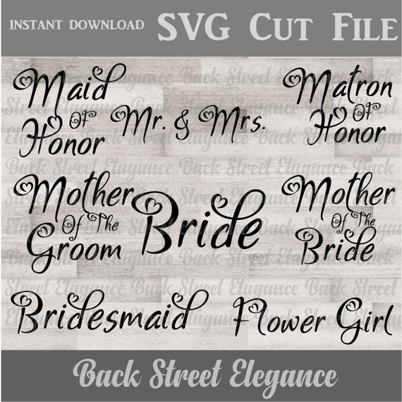 Download Set Of 2 Mother Of The Bride Mother Of The Groom Wedding Svg Bridal Party Svg Svg Cut Files For Cricut And Silhouette Clip Art Art Collectibles 330 Co Il