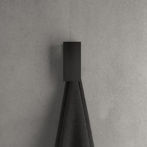 Sleek towel hook | Black and white stainless steel wall hook | Hook for towels and bathroom accessories