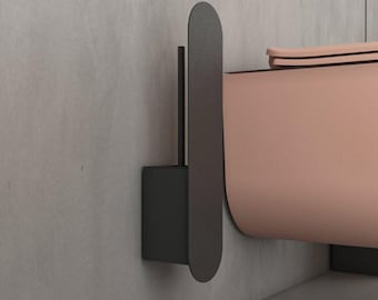 WC-Bürstenhalter | Bad Organizer Schwarz & Weiß | Modernes Design, austauschbare Komponenten, stilvoller Toilettenständer