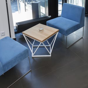 Metal Coffee Table Base – Square Frame Table Legs – Steel Table Base for Round or Square Top – Modern Handmade Furniture Legs