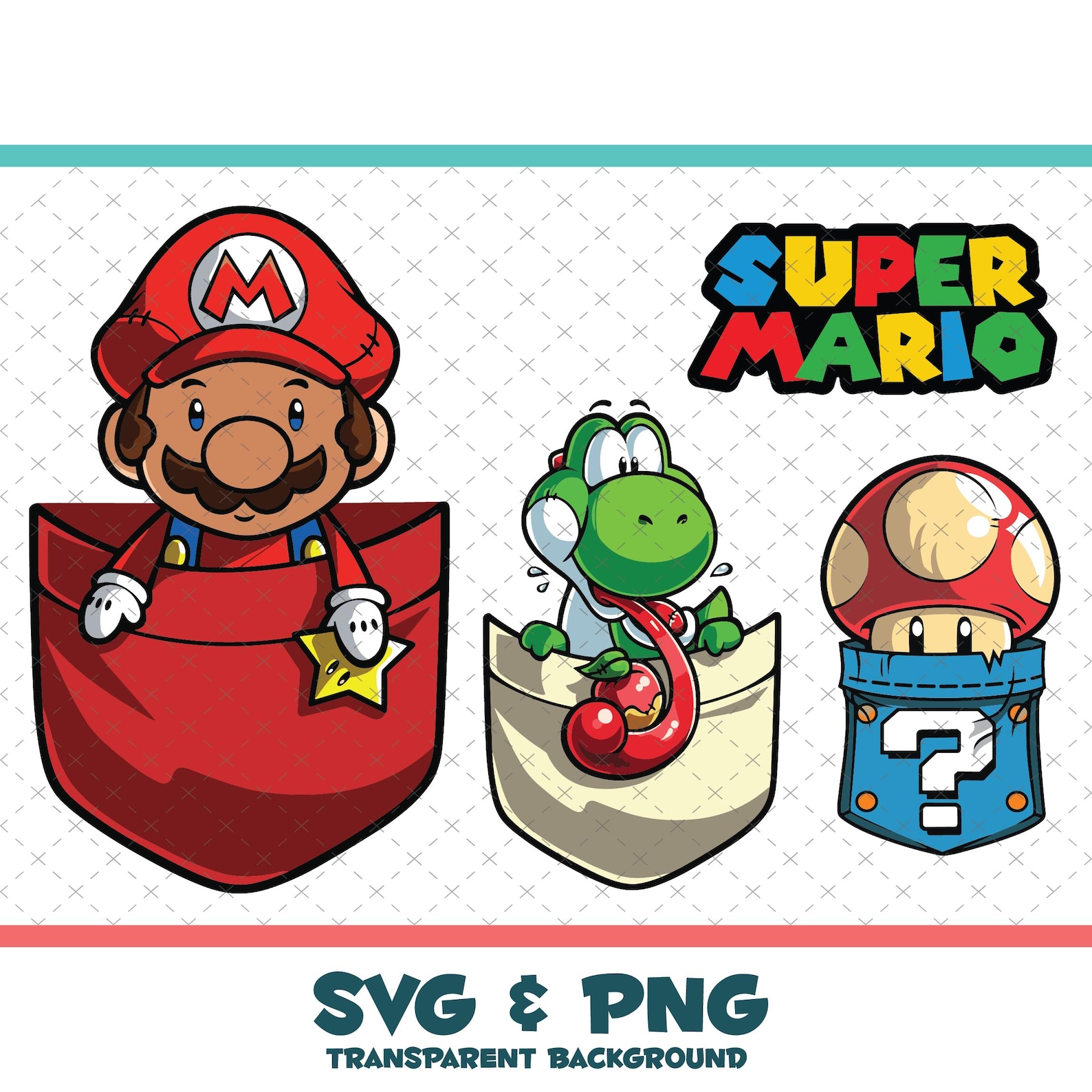 Mario - SVG and PNG Files - Etsy