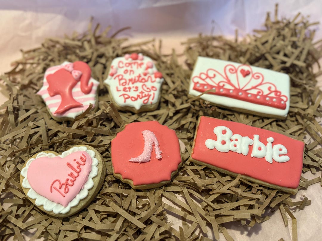 Barbie Decorated Sugar Cookies - Etsy