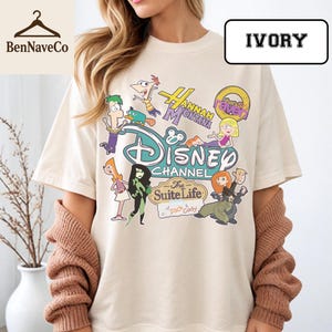 Chemise rétro Disney Channel, t-shirt Kim Possible Hannah Montana, chemise dessin animé vintage Suite Life