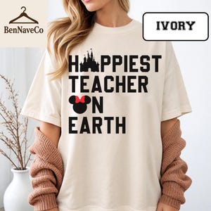 Happiest Teacher On Earth Sweatshirt, Disney Teacher Sweat, Mickey Minnie Sweatshirt, Teacher Week Shirt, Back to School Shirt, Disney Shirt