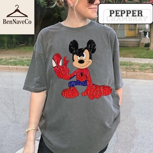 T-shirt Mickey araignée, t-shirt super-héros Mickey Mouse, chemise Costume Spiderman, chemise drôle Disney Marvel