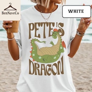 Pete's Dragon T-Shirt, Elliott the Dragon Tee, Retro Disney Shirt, Cute Green Dragon Top, Vintage Cartoon Tee