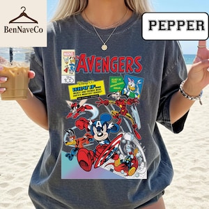 T-shirt Mickey Avengers, t-shirt croisé Disney Marvel, chemise Mickey Mouse super-héros, chemise bande dessinée What If Disney100