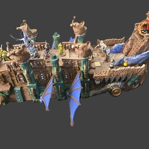 Huge Airship Battleship Class  - Hand Painted Dnd Tabletop Miniature