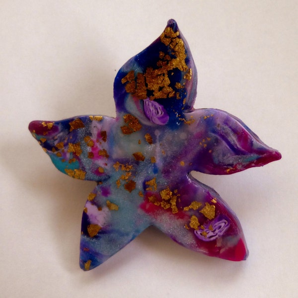 Starfish Brooch Starfish Jewelry Starfish Pin Starfish Jewellry Ocean Brooch Sea Brooch Sea Life Brooch Polymer Clay Brooch