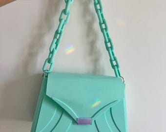 3D Printable Art Deco Purse STL | Geometric Chain Handbag (Digital Download)