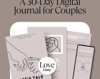 Laten we het eens over ons hebben Tijdschrift voor stellen | Werkboek 30 dagen relaties | Digitaal pdf-dagboek voor stellen | Communicatie- en verbindingsoefeningen