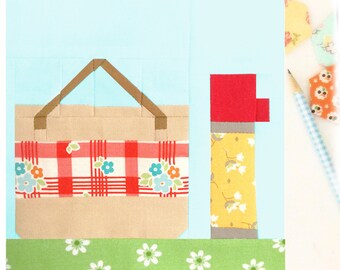tropical palm tree pdf quilt block pattern includes etsy