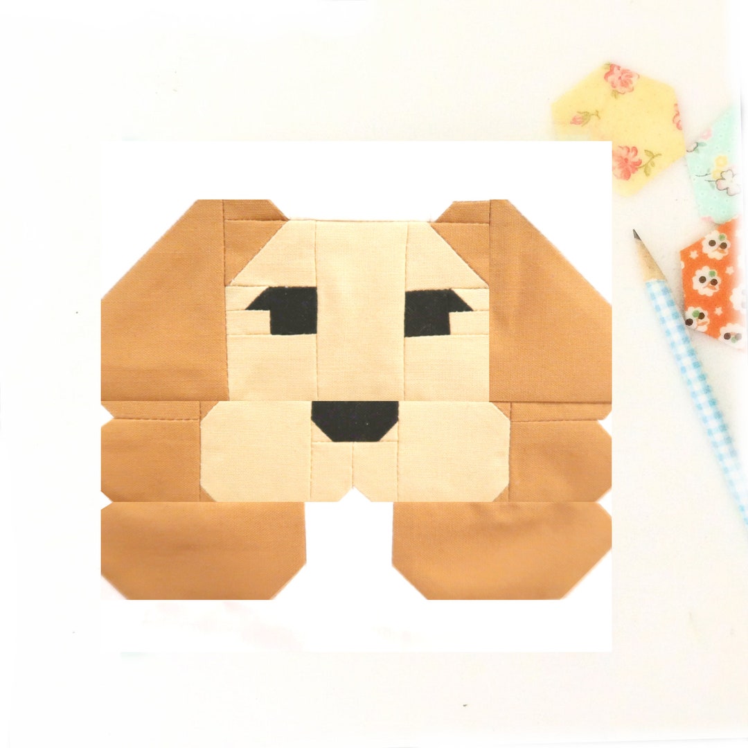 Cocker Spaniel Dog Puppy Quilt Block PDF Pattern - Includes ...