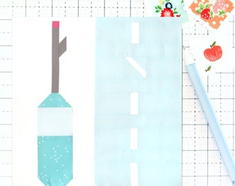 Seam Ripper Quilting Sewing Notion Quilt Block PDF pattern - Includes instructions for 6 inch, 12 inch, 18 inch and 24 inch Finished Blocks