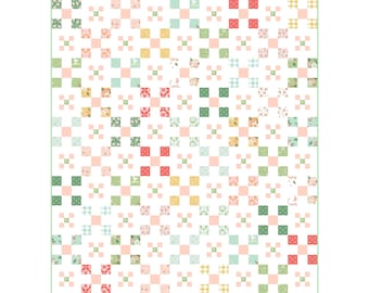 Reading in the Sunshine Quilt Pattern - Featuring Clover Farm Fabric - PDF Quilt Pattern by Gracey Larson - Throw Quilt 54in x 60in