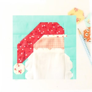 Dear Santa Quilt Block PDF Instant Download Quilt Pattern 6 inch and 12 inch block Instructions Santa Clause