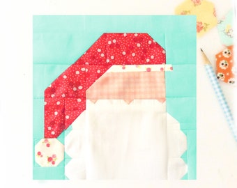 Dear Santa Quilt Block PDF Instant Download Quilt Pattern 6 inch and 12 inch block Instructions Santa Clause