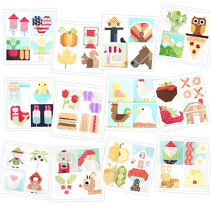 Miniature Pinscher Min Pin Dog Puppy Quilt Block PDF pattern -Includes instructions for 6 inch, 12 inch, 18 inch and 24 inch Finished Blocks image 3