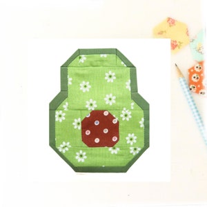 Avocado Food Summer Tropical Fun Quilt Block PDF pattern - Includes instructions for 6 inch and 12 inch Finished Blocks