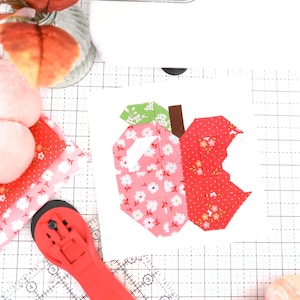 An Apple A Day Quilt Block Pattern Fruit Food PDF - Instructions for 6 ...