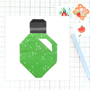 Christmas Light Bulb HolidayQuilt Block PDF pattern - Includes instructions for 6 inch, 12 inch, 18 inch, 24 inch Finished Blocks