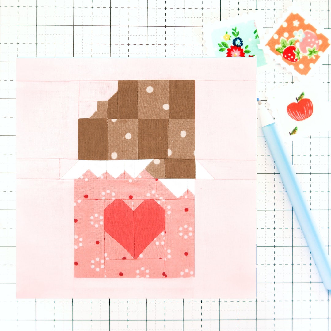 Chocolate Love Candy Bar Quilt Block PDF Pattern Includes Etsy