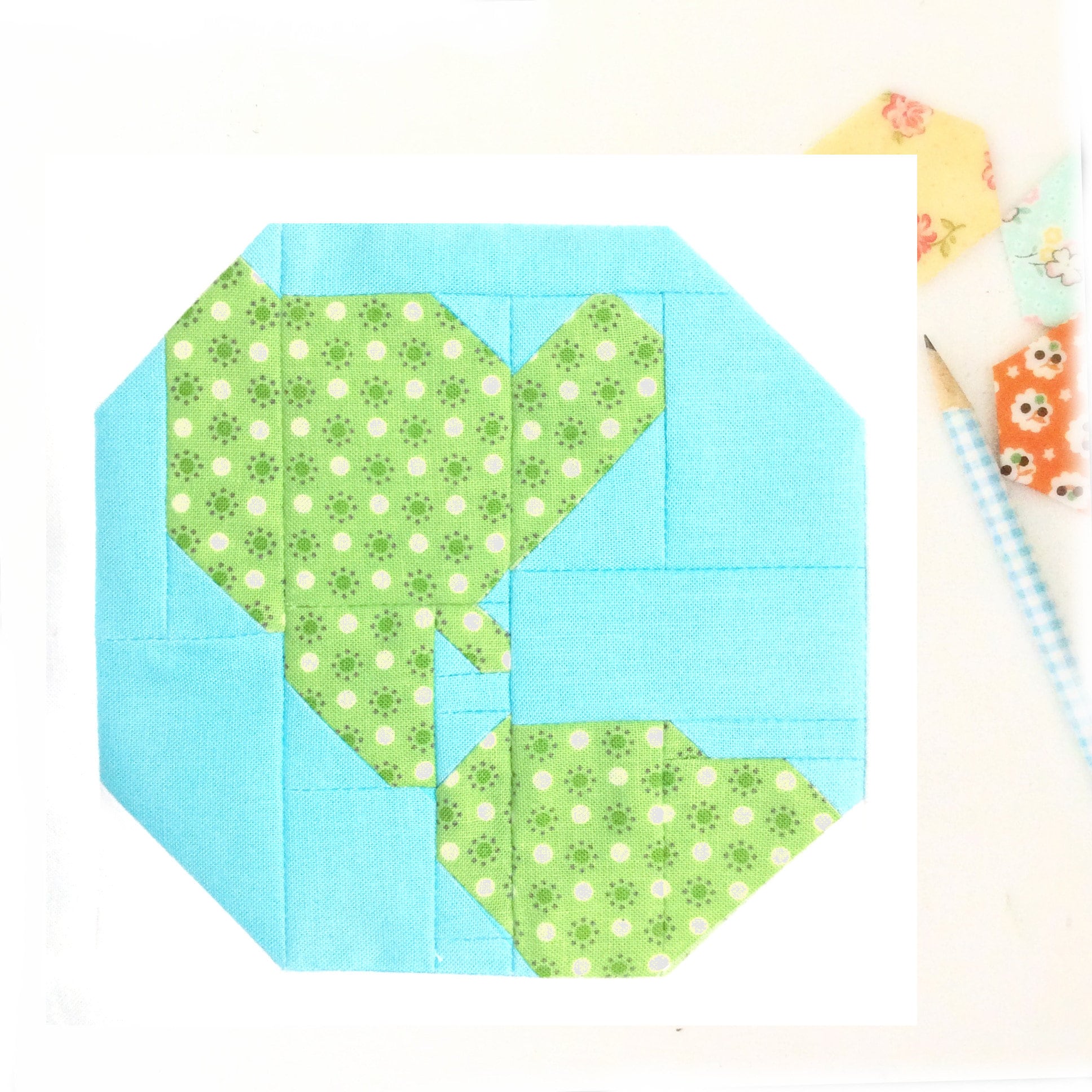 Globe Map Quilt Block PDF Instant Download Quilt Pattern 6 Inch and 12 ...