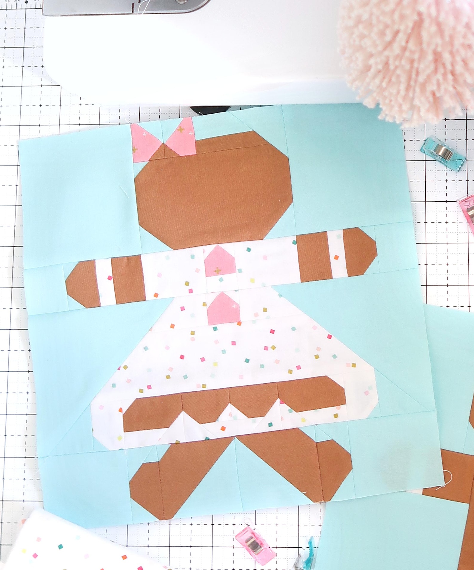 Gingerbread Girl Christmas Holiday Cookie Quilt Block PDF Pattern ...