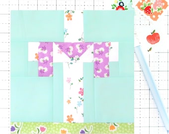 He is Risen Cross Quilt Block Pattern Easter PDF - Instructions for 6 inch, 9 inch, 12 inch, 18 inch, 24 inch Blocks Traditional Piecing
