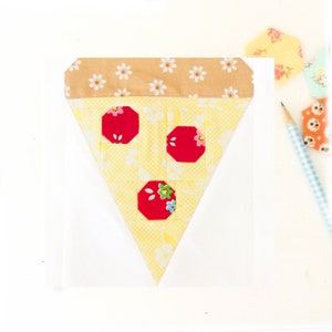 Pizza Slice Quilt Block PDF Instant Download Quilt Pattern 6 inch and 12 inch block instructions