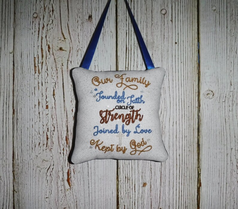 Our God Kept by God Embroidered Door Knob Hanger Religious Etsy