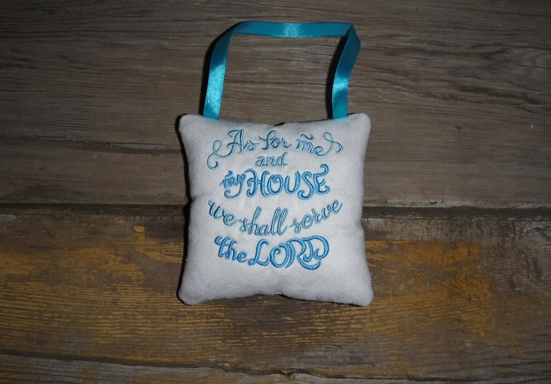 Serve the Lord Embroidered Door Knob Hanger Religious Decor Etsy