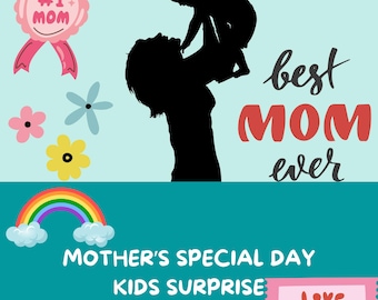 Surprise Mother Day Kids Promise Gift | Heartfelt Handmade Keepsake From Children | Unique Love Message Card | 8 Special Promise By Kids.