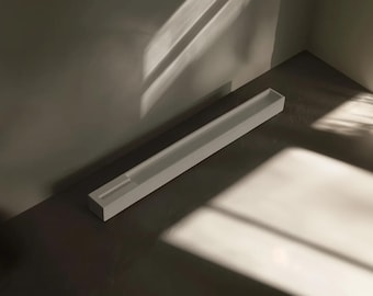 Porta incienso de hormigón hecho a mano – Quemador rectangular minimalista – Cemento moderno blanco y negro – Hecho en Italia