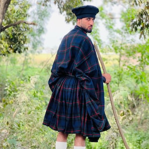 Gran Kilt escocés de tartán del siglo XVI, tradicional de las Tierras Altas, de lana acrílica, vintage, disponible en más de 50 tartanes.