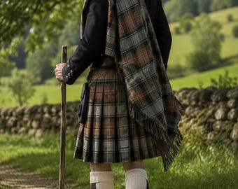 Grand kilt traditionnel pour homme, grand kilt écossais en tartan, tenue de kilt des Highlands, kilt de mariage écossais, vêtements celtiques des Highlands, plus de 60 tartans