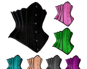 Woman Underbust Steel Boned Waist Trainer Satin corset Heavy duty Fashion Corset Available in Different Color