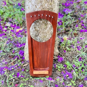 Pentatonic 7 String Rosewood Lyre harp Handmade Lyre harp With Free Tuning Key, Bag and String Set