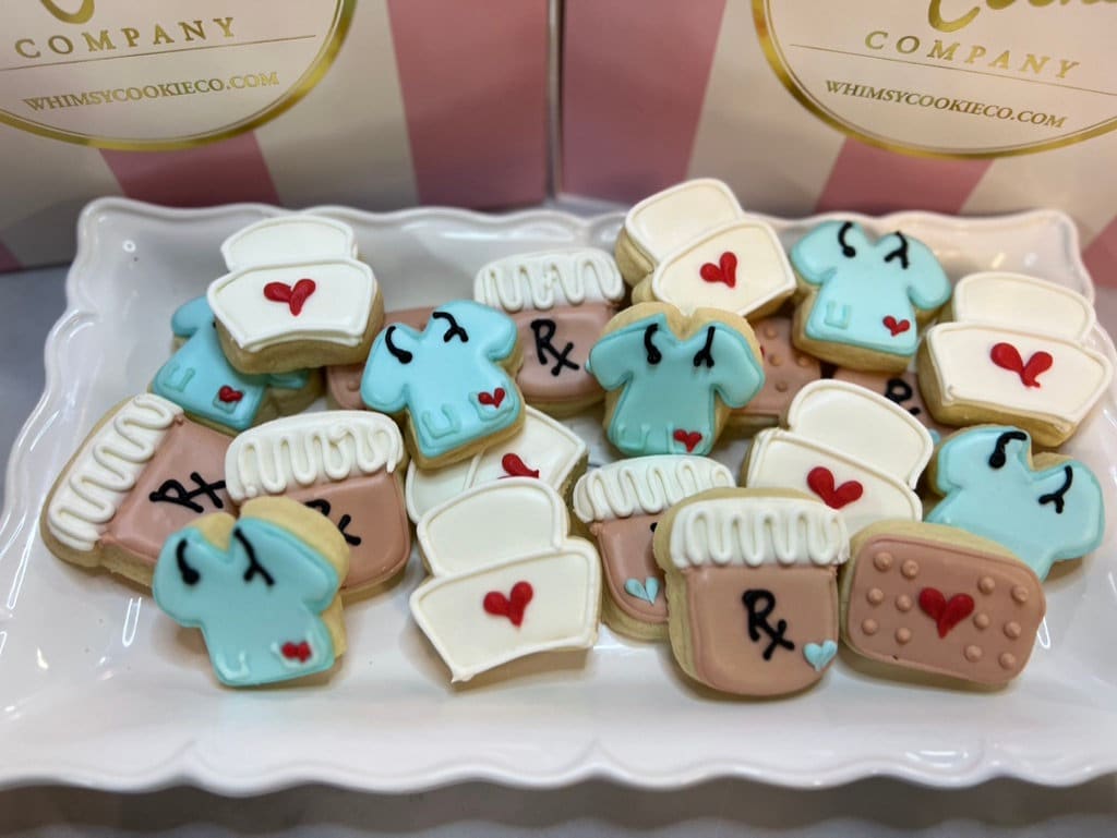 Nursing Sugar Cookies, Nurse Bites, 6 Bags of 4 Cookies, Nurse