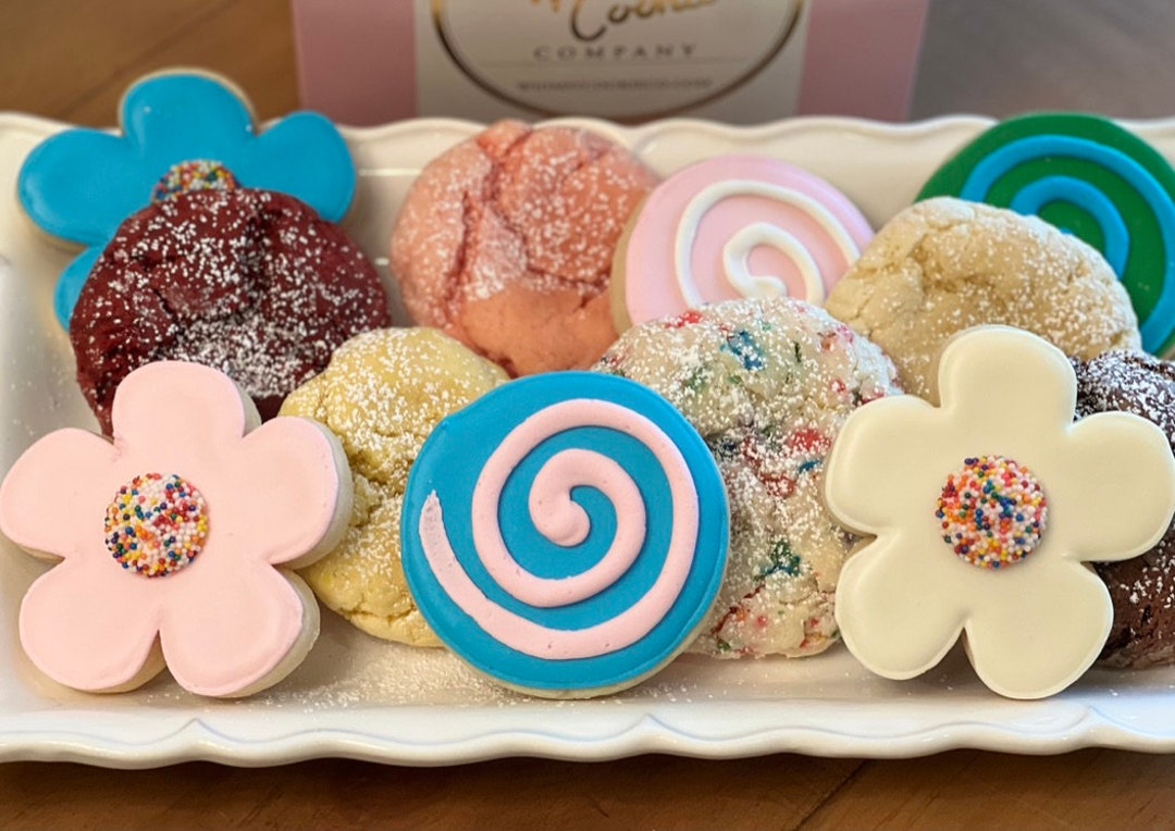 Whimsy Cookies Decorated Sugar Cookies: Whimsy Gooey Butter Cookies, 12 Count - Etsy