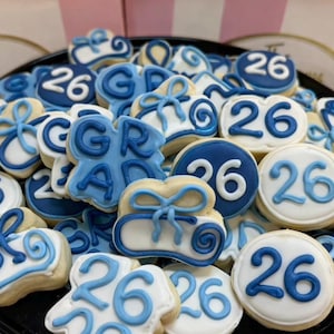 Galletas de azúcar de graduación de 2026, bocaditos de graduación decorados, promoción de 2026, 3 docenas imagen 1