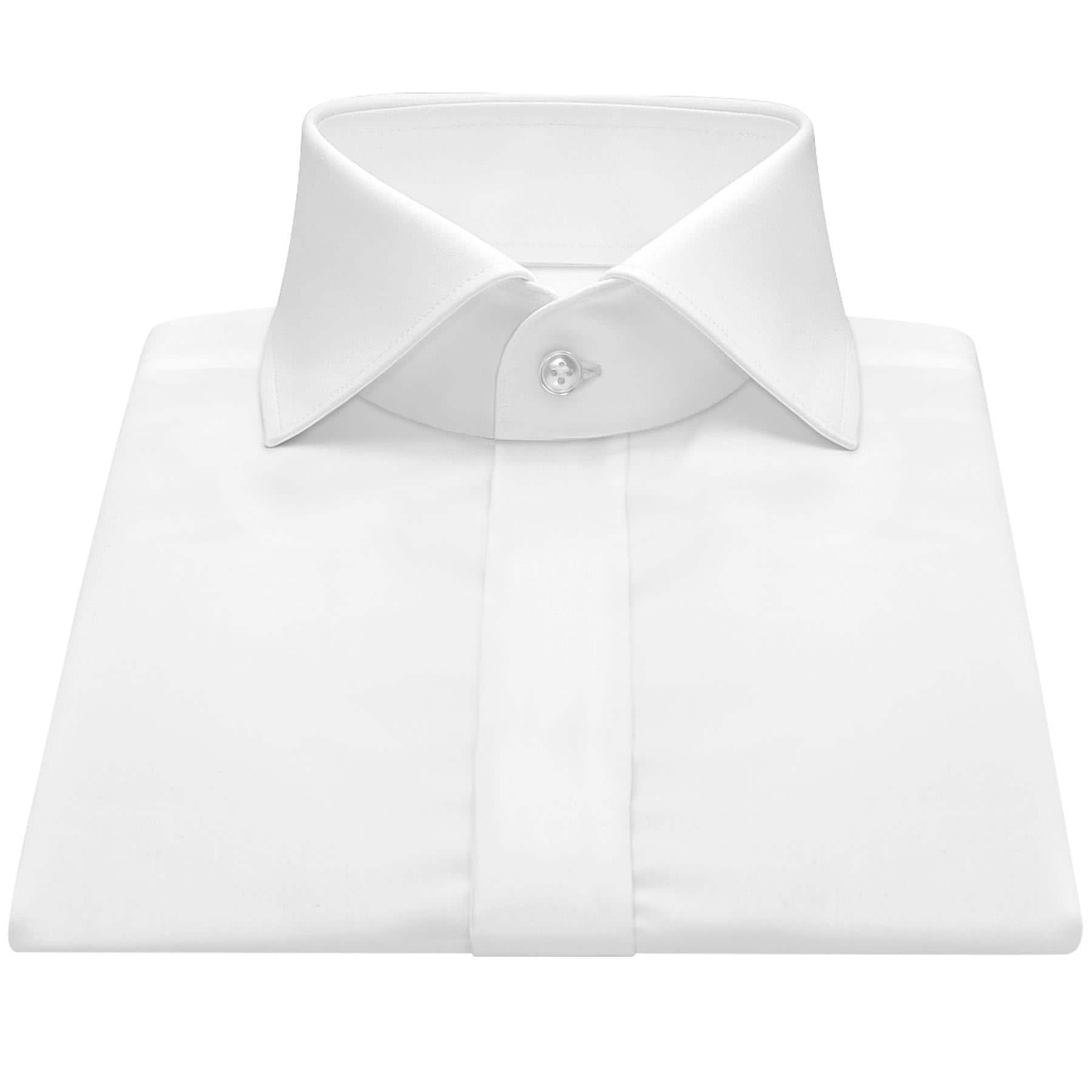 mens white dress shirts cutaway collar Cutaway White Premium Non-Iron Shirt