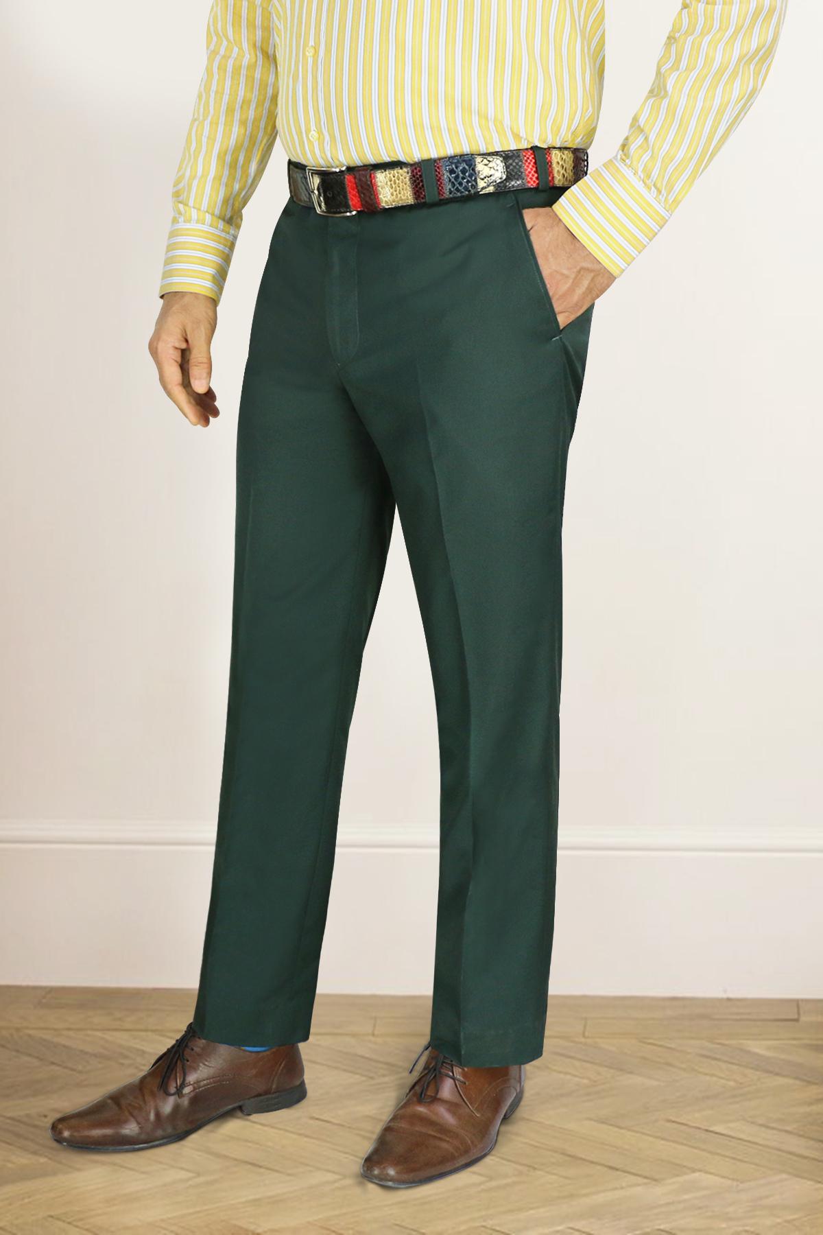 olive green dress pants for men Dark Green Slim Fit Suit Pants